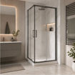 Slika TUŠ KABINA COPEN ATLAS PRO 90x90x195 GUN METAL/PROZIRNO