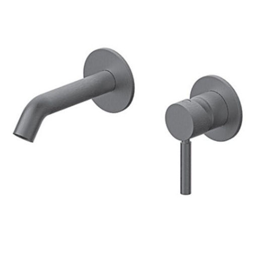 Slika MIJEŠALICA ZA UMIVAONIK ROSAN GEE.O PODŽBUKNA GUN METAL IZLJEV 170mm KOMPLET