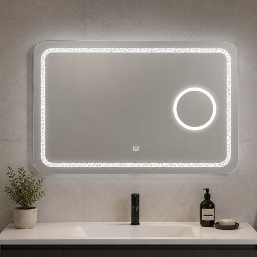 Slika OGLEDALO KIMIC 90x60 LED TOUCH SA POVEĆALOM