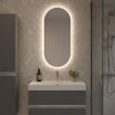 Slika OGLEDALO LYRA 30x90 SA POZADINSKOM LED RASVJETOM I GRIJAČEM PROTIV MAGLJENJA