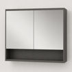 Slika OGLEDALO ORMARIĆ AQS BASIC PLUS 60x63x17 DIJAMANT SIVA (LED, PREKIDAČ,UTIČNICA)