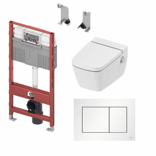 Slika TECEONE SET WC ŠKOLJKA S FUNKCIJOM BIDEA, VODOKOTLIĆ 1120mm BIJELA TIPKA TECENOW
