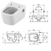Slika TECENEO SET WC ŠKOLJKA S FUNKCIJOM BIDEA, VODOKOTLIĆ 1120mm BIJELA TIPKA TECENOW
