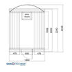 Slika SAUNA FINSKA NYBORG L VANJSKA - 194.2 x 244.9 x 194.9 cm - 6 OSOBA