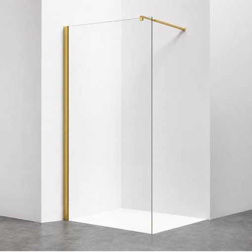 Slika TUŠ STIJENA MB TAILOR 25x200 CM ZLATNI/PROZIRNO 8 MM