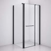 Slika TUŠ KABINA MB TAILOR 120x80 CM CRNI/PROZIRNO 8 MM OKRETNA VRATA