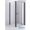 Slika TUŠ KABINA MB TAILOR 140x70 CM CRNI/PROZIRNO 8 MM OKRETNA VRATA
