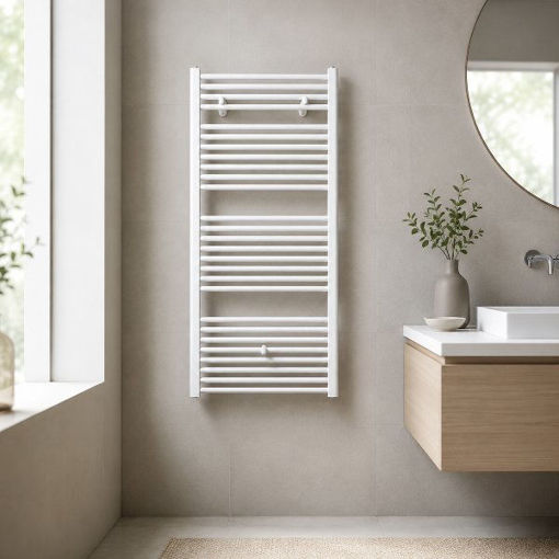 Slika KUPAONSKI RADIJATOR BONUM LINE 129x77 BIJELI (1180W) RAVNI